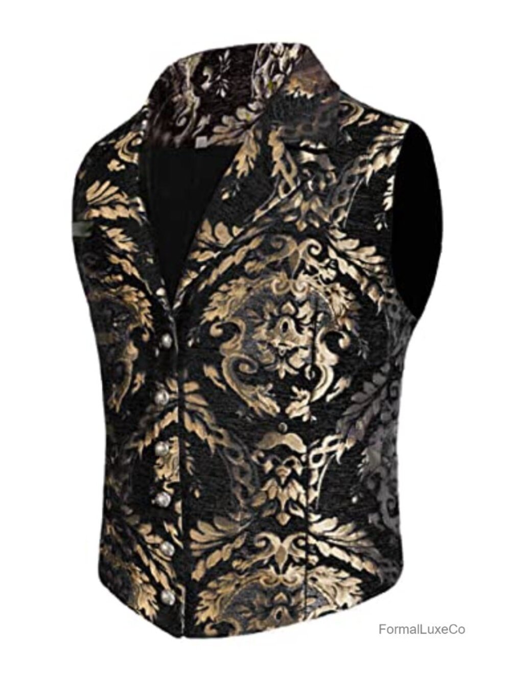 Mens Victorian Steampunk Vest Gothic Corset Waistcoat Jacquard Brocade